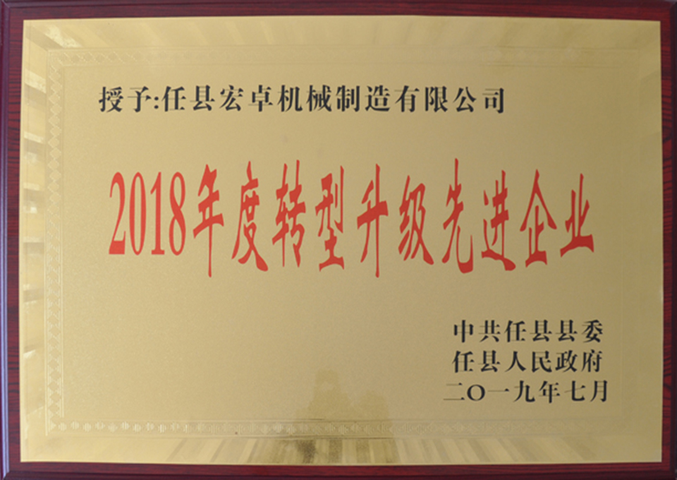 2018年度轉型升級先進企業